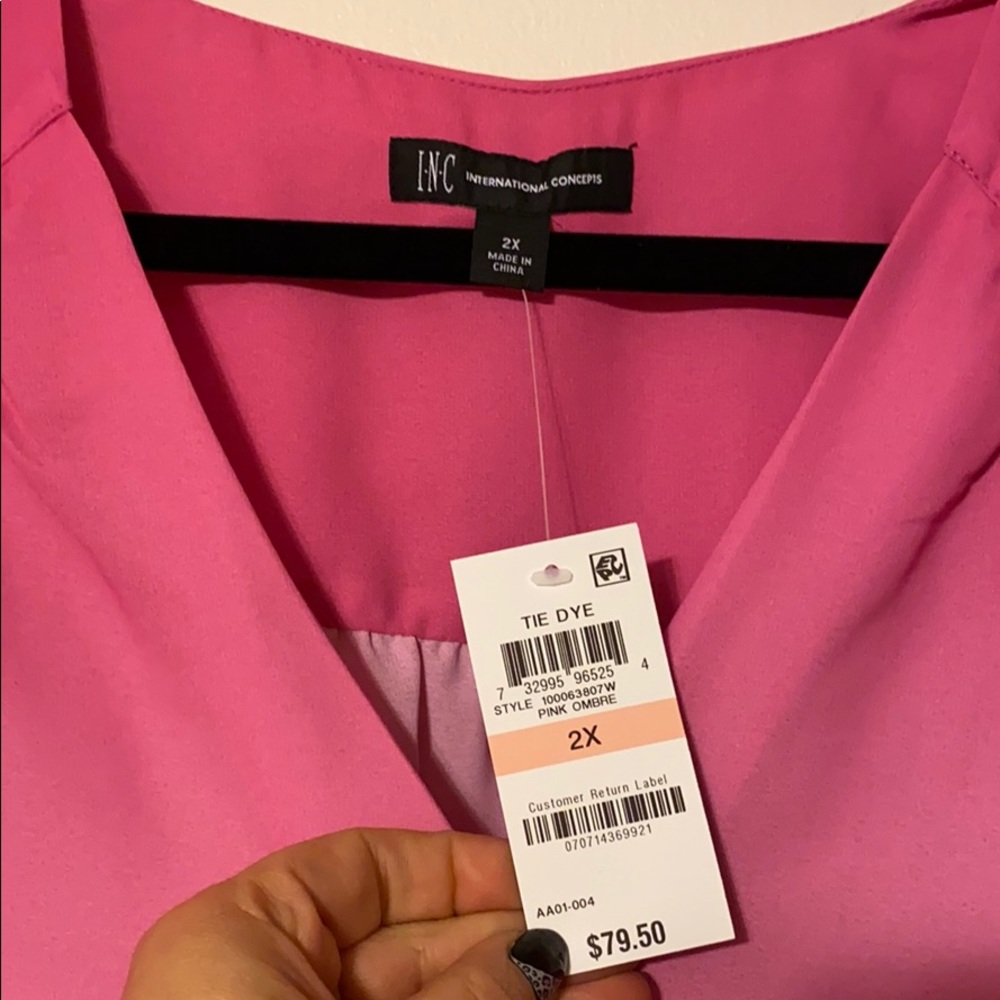 INC Pink Ombré Blouse - Picture 2 of 6